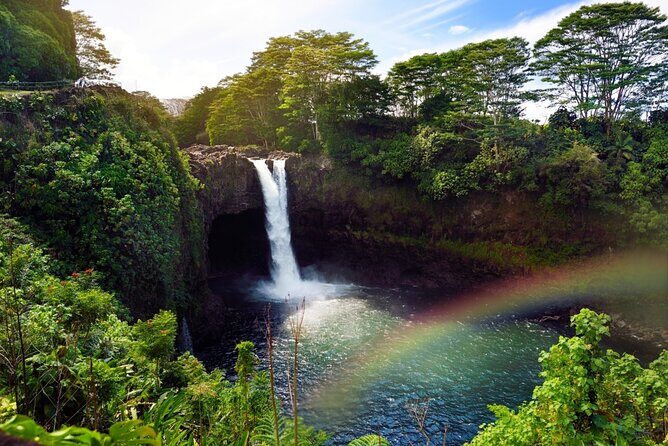 Hilo Big Island-Volcano Day tour & Hotel PU from Honolulu Oahu - Lava Tube Walk at Nahuku–Thurston, Then Rainbow Falls
