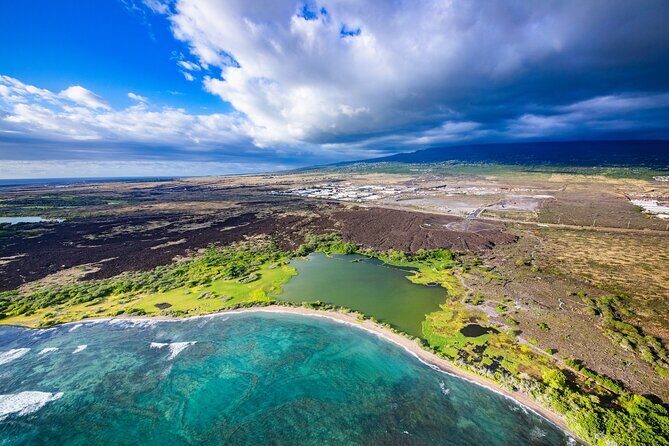 Kona Coast Hualalai Volcano-60Min Helicopter Tour-Door Off or On - Anaehoomalu Bay, Kiholo Bay, and Makalawena Beach to the Finish