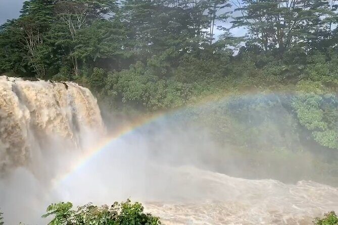 Volcano National Park and Rainbow Fall in Hilo, Hawaii - Rainbow Falls: the 80-foot drop plus a short climb